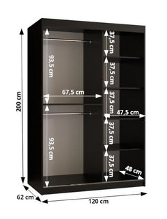 Kair II Sliding Door Wardrobe 120cm - product image 5