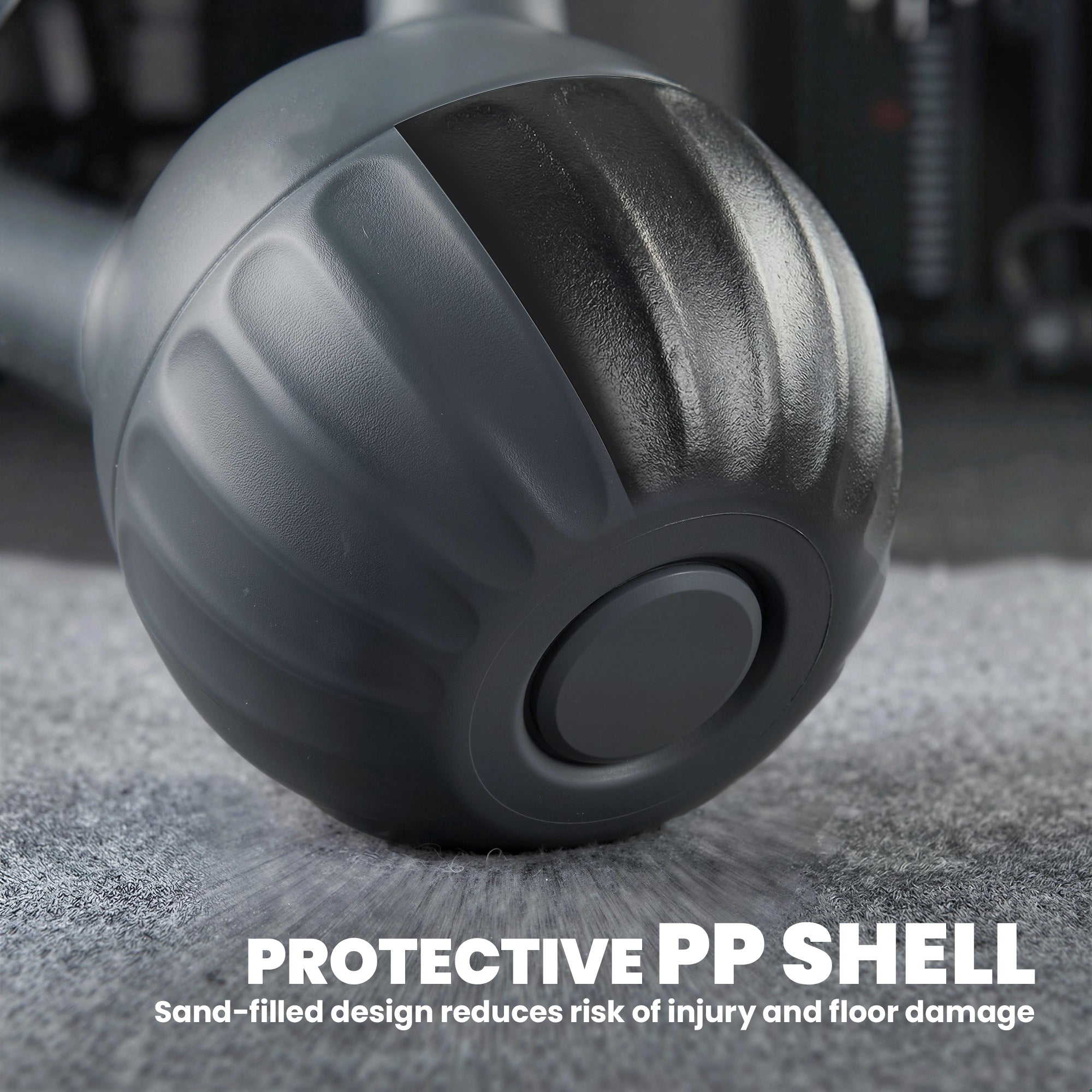 SPORTNOW Kettlebell for Strength Training Kettle Bell with Non-Slip Handle 10 kg Grey