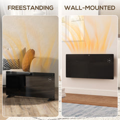 HOMCOM 2000W 5-35℃ Smart Control Heater - Black