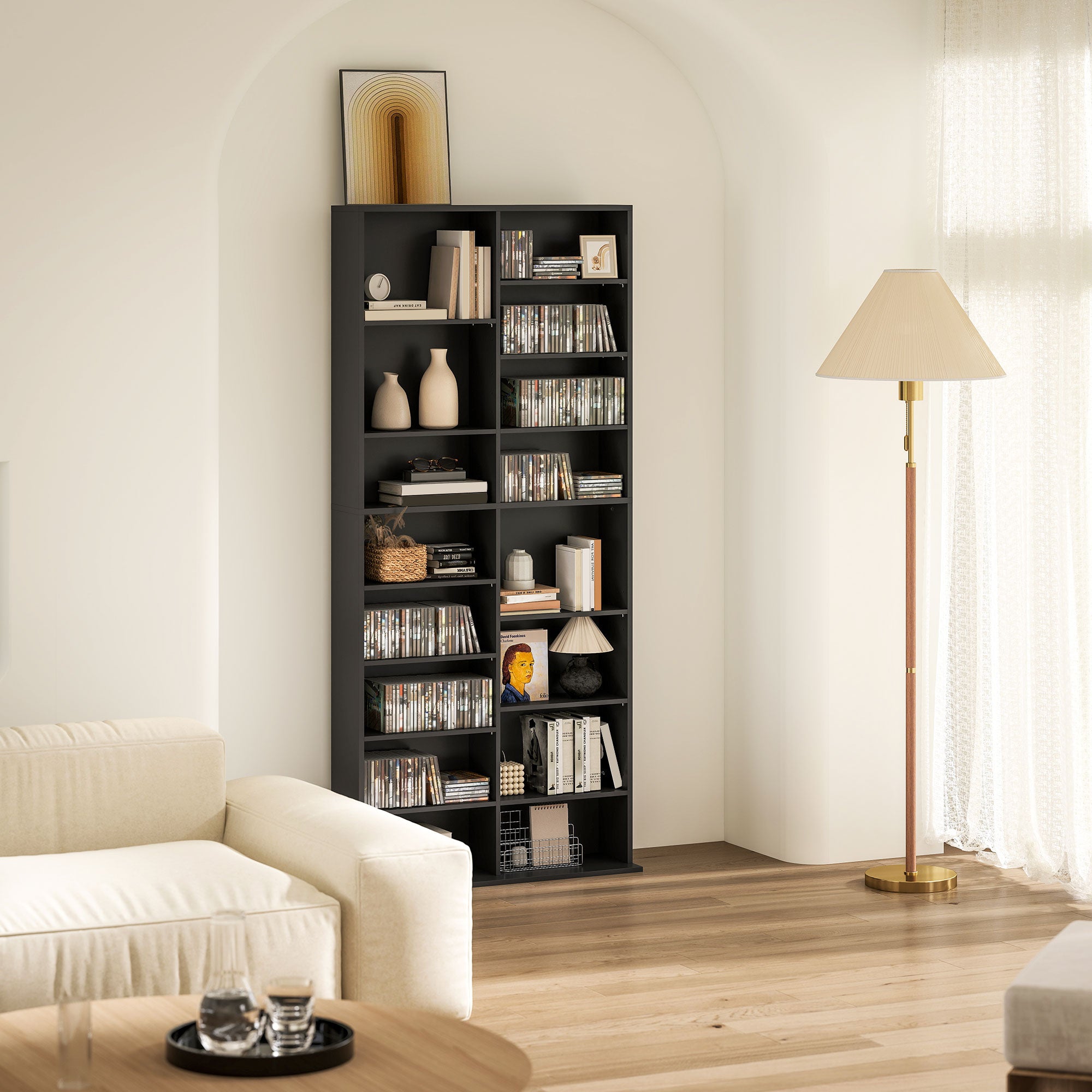 HOMCOM 640 CD Storage Tower - Black