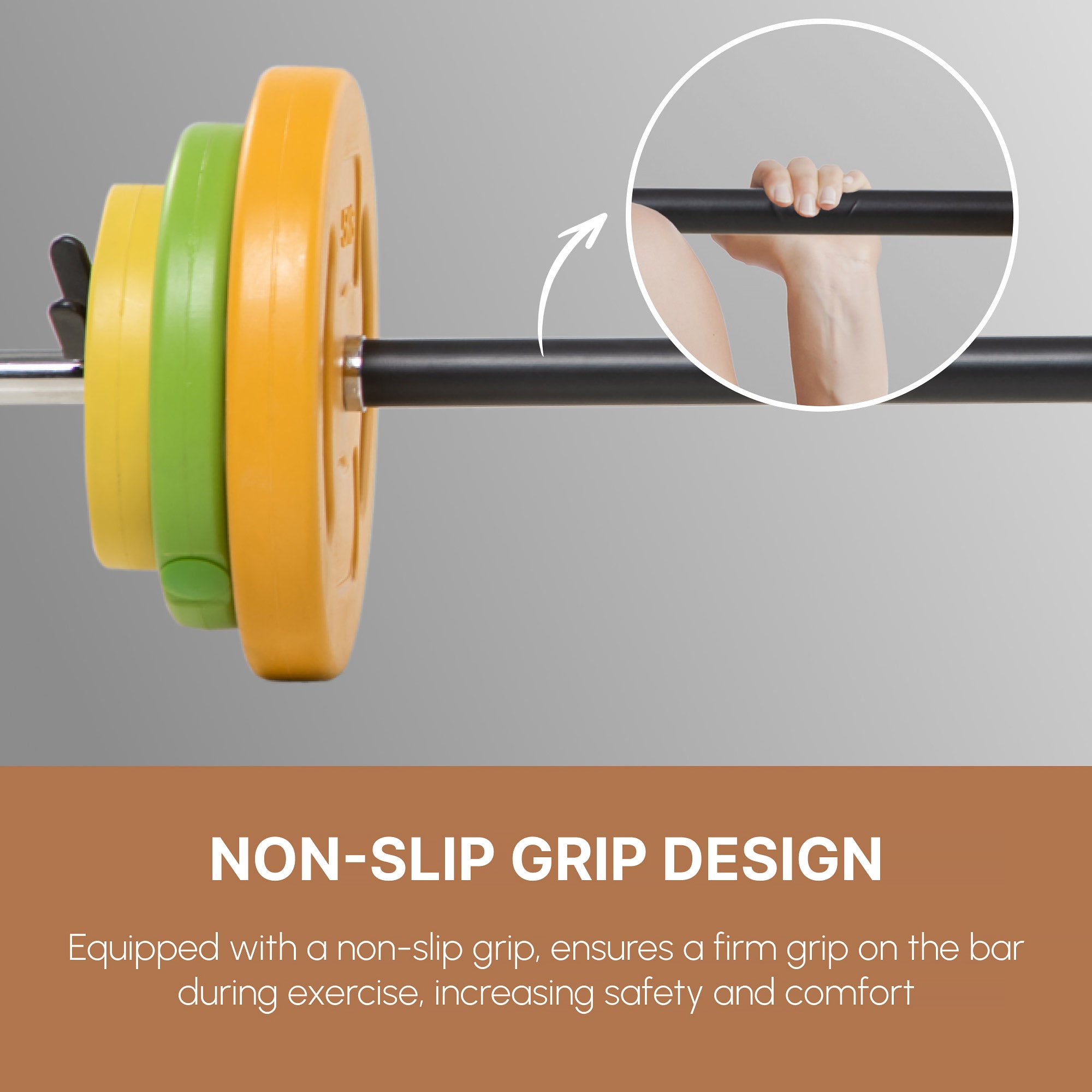 HOMCOM 20kg Barbell Weights Set, Adjustable Weights with Non-slip Handle, for Women and Men Home Gym Exercise Weight Strength Training