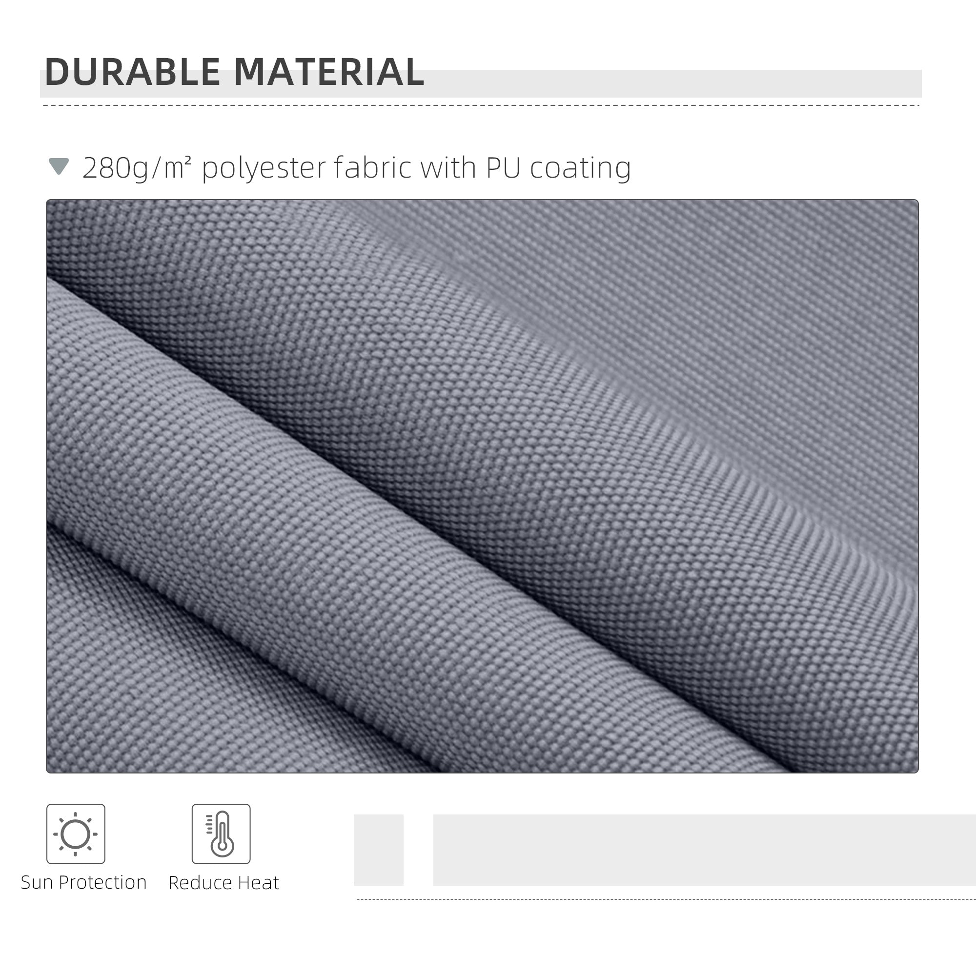 Outsunny Manual Retractable Awning, size (4m x3m)-Grey