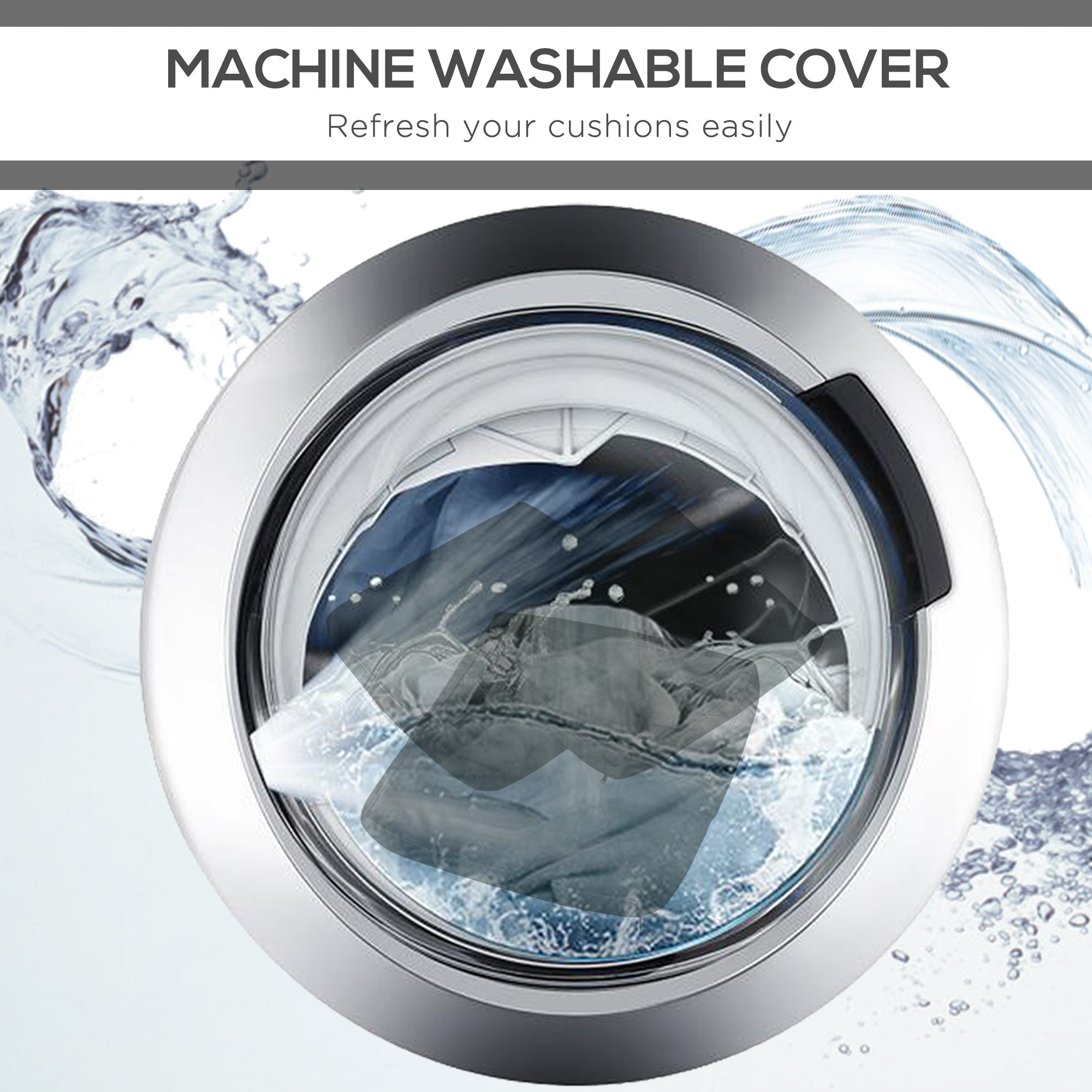 Outsunny Set of 14 Dining Set Cushions - Grey