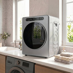 HOMCOM 5kg Compact 40-60℃  Tumble Dryer - Silver Tone