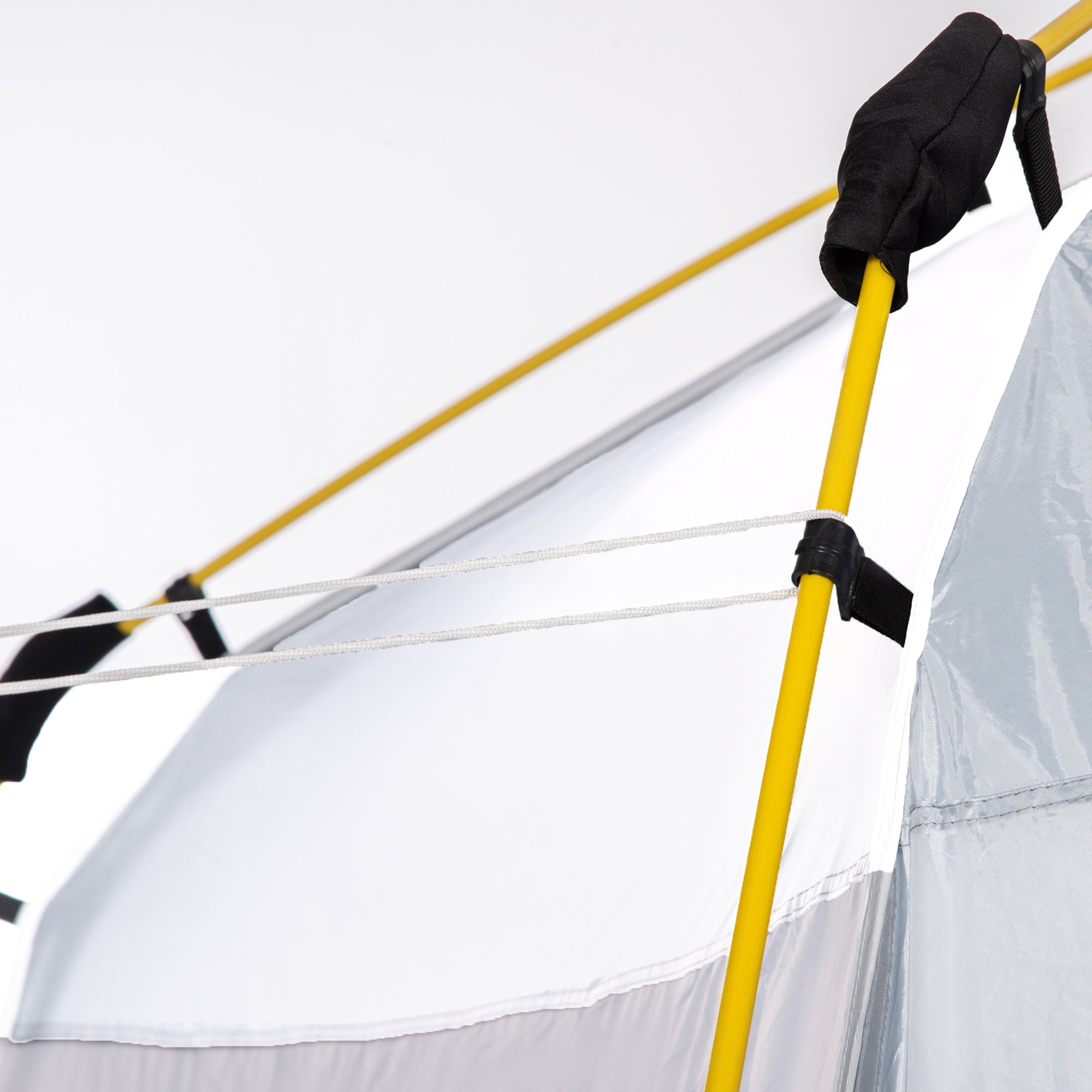 Outsunny 4 Person Automatic Camping Tent, Outdoor Pop Up Tent, Portable Backpacking Dome Shelter, Light Grey