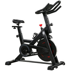SPORTNOW Exercise Bike, Indoor Stationary Bike with Smart APP, 0-100% Magnetic Resistance, Adjustable Seat & Handlebars