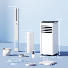 HOMCOM Portable Air Conditioner 5000 BTU, 4-in-1 AC Unit with Cool, Dehumidifier, Fan, Sleep Mode, WiFi Voice Remote Control