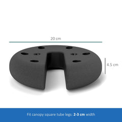 Outsunny Pop up Canopy Tent Weights Set of 4 PCs, Leg Weights for Marquee Party Tent Outdoor Canopy, Total 8.8KG