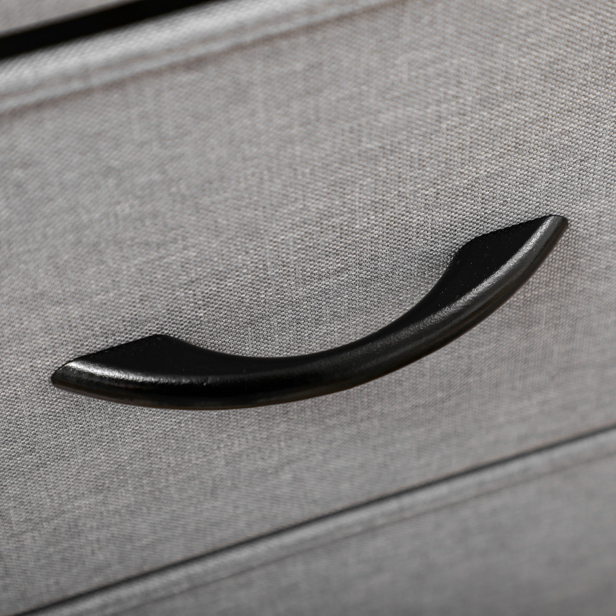 HOMCOM Fabric Chest of Drawers, Industrial Bedroom Dresser with 5 Fabric Drawers, Steel Frame and Wooden Top for Nursery, Living Room, Hallway, Grey