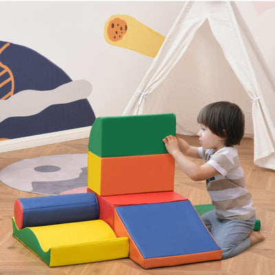 7 Piece Climb and Crawl Activity Play Set Kids Soft Foam Blocks Toddler Soft Play Equipment Building and Stacking Blocks Educational Play