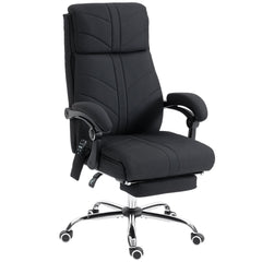 Vinsetto High Back Vibration Massage Office Chair with Footrest, Heated, Black