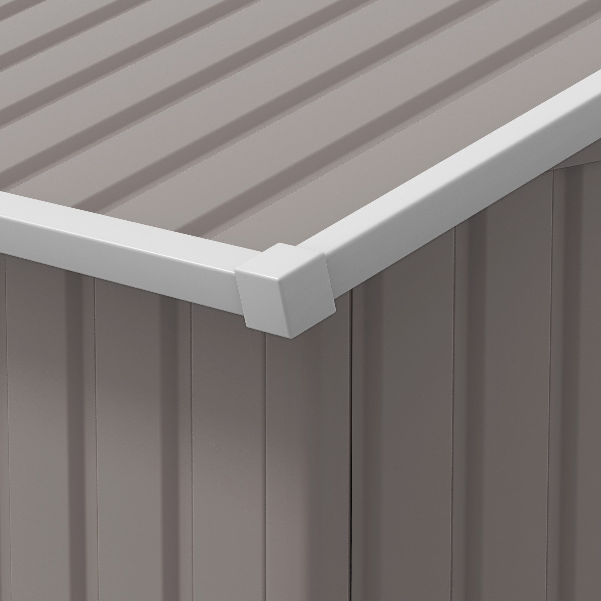 Outsunny 13 x 11ft Large Garden Shed, Mental Garden Storage Shed with Foundation Kit Ventilation & Doors, Light Grey