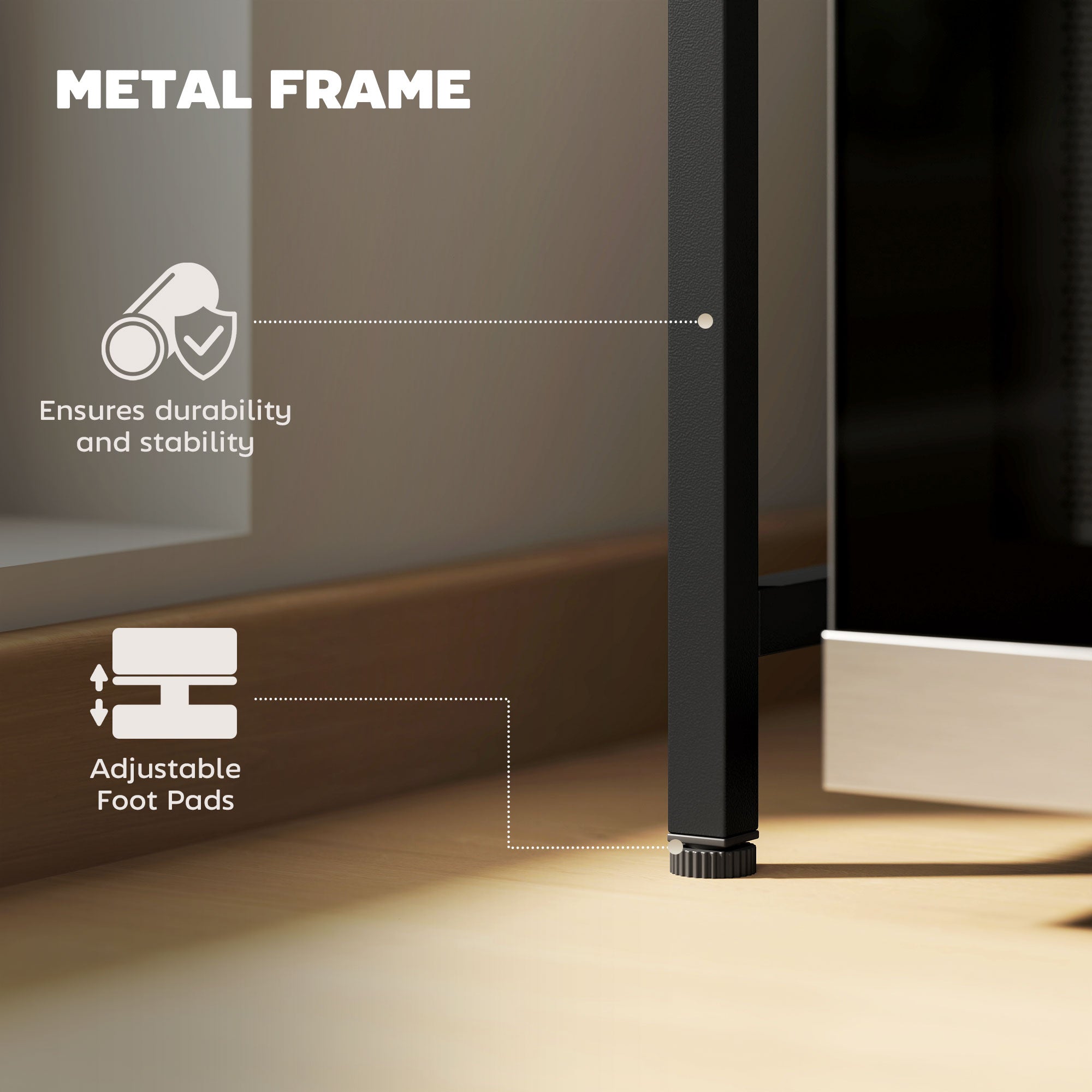 HOMCOM Expandable Microwave Oven Rack with 3 Hooks - Black
