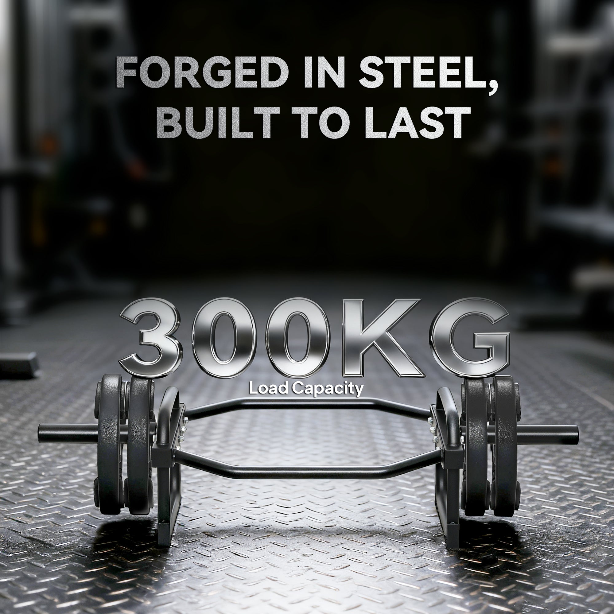 SPORTNOW Olympic Trap Bar, 2" Hex Barbell Bar with 300kg Capacity for Deadlifts, Shrugs, Squats and Farmer Walks