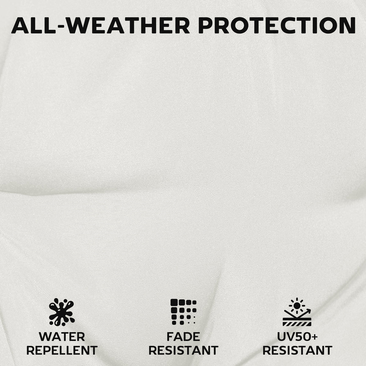 Outsunny Set of 6 Outdoor Seat Cushions with Machine Washable Cover, Water Repellent Seat Cushions Cream White