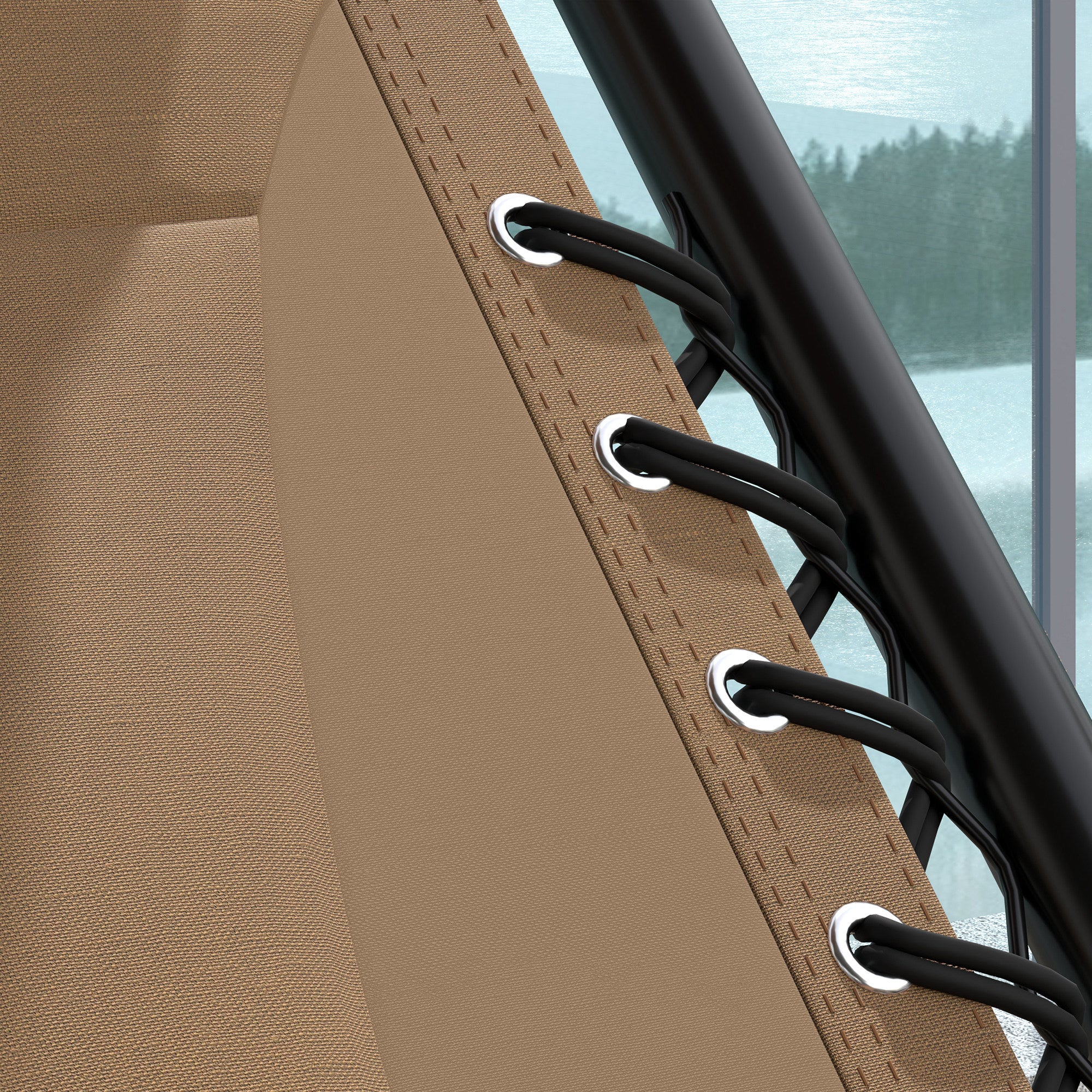 Outsunny Zero Gravity Lounger Chair Set of 2, Folding Reclining Patio Chair with Shade Cover, Cup Holder, Soft Cushion and Headrest for Poolside, Camping, Coffee