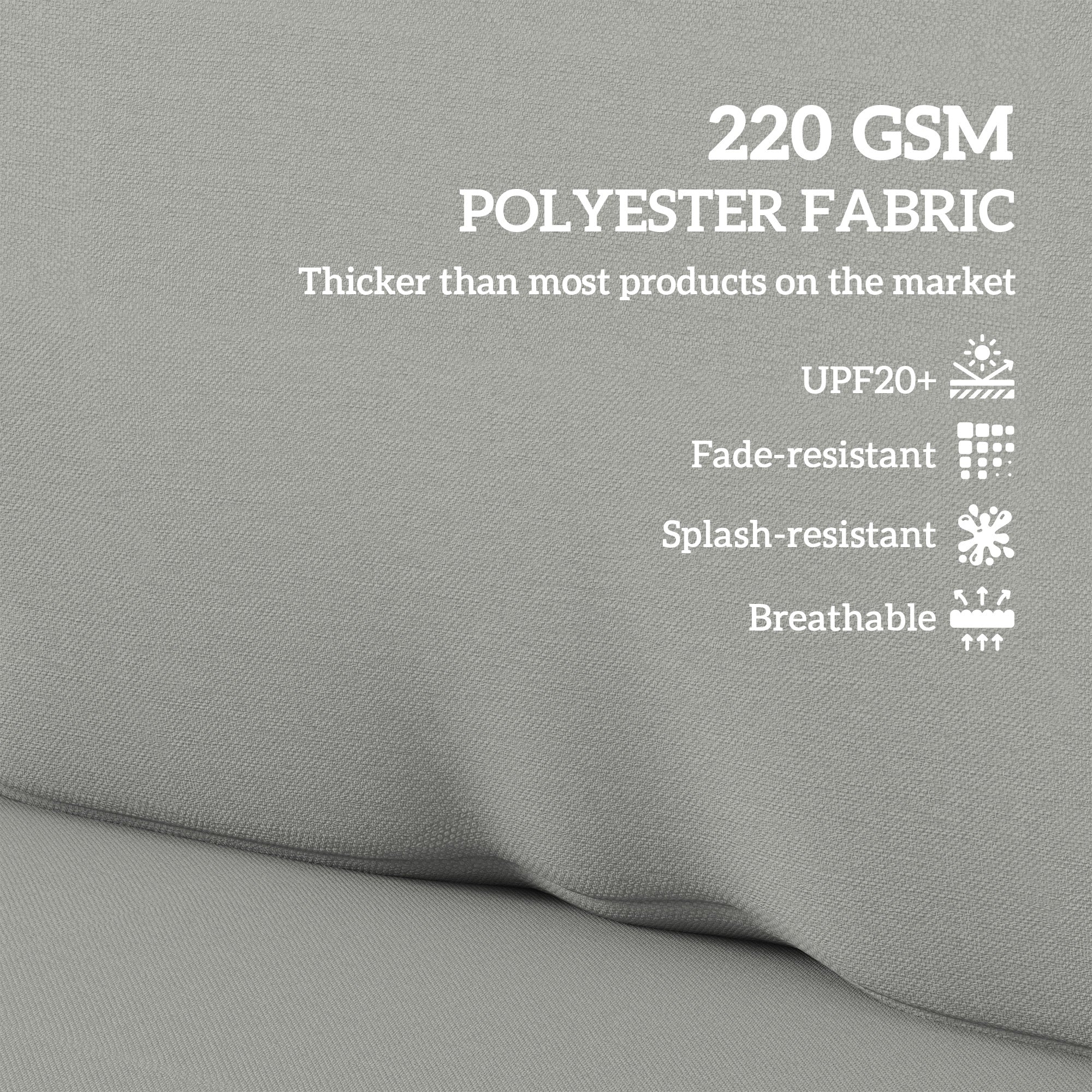 Outsunny Two Piece Seat Pallet and Back Cushions - Light Grey