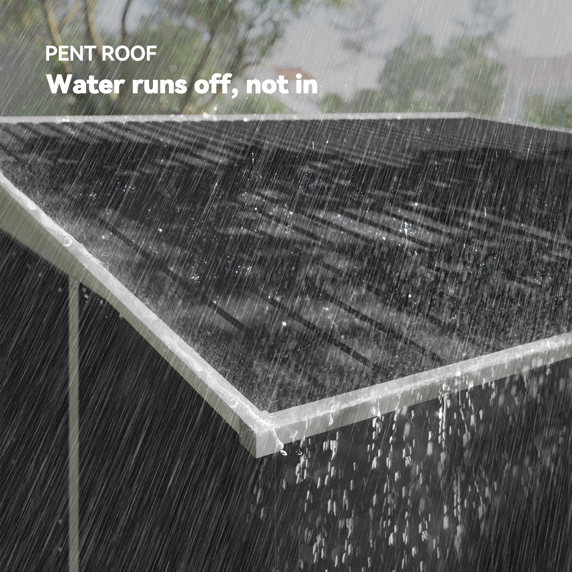 Outsunny 3.3 x 2.68m Corrugated Metal Shed - Black