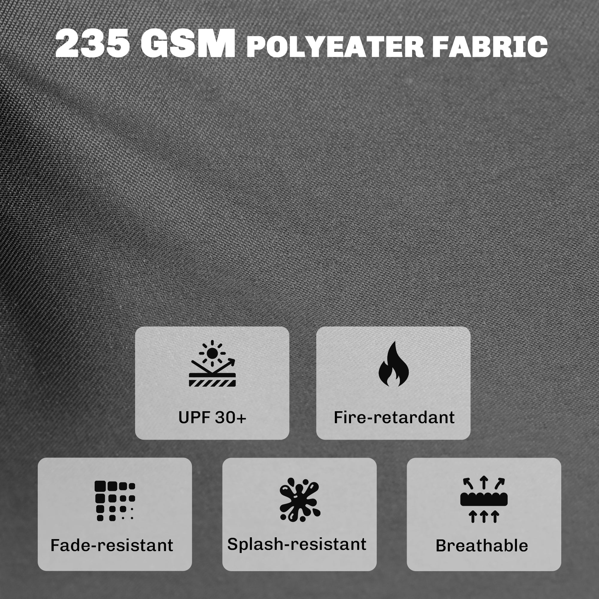 Outsunny Outdoor Bistro Chair Cushions Set of 4 with Removable Cover, 41 x 41 x 5 cm Round Seat Cushions with Ties, Dark Grey