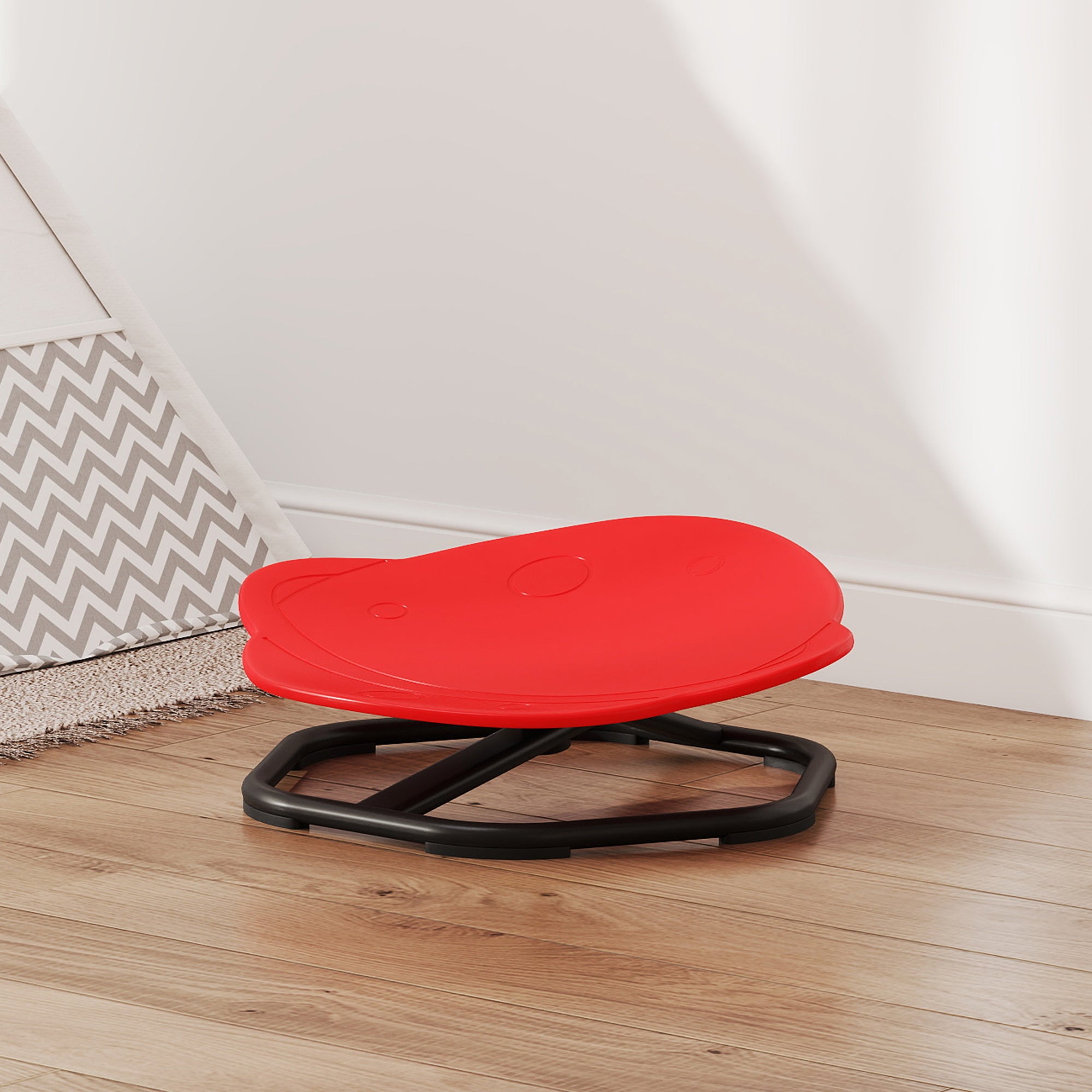 AIYAPLAY Planet-Shaped-kids Swivel Chair, Sensory Spinning Chair for Balance, Coordination Training, Red