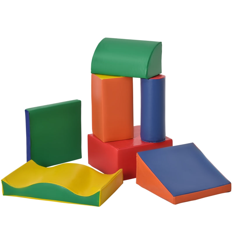 7 Piece Climb and Crawl Activity Play Set Kids Soft Foam Blocks Toddler Soft Play Equipment Building and Stacking Blocks Educational Play