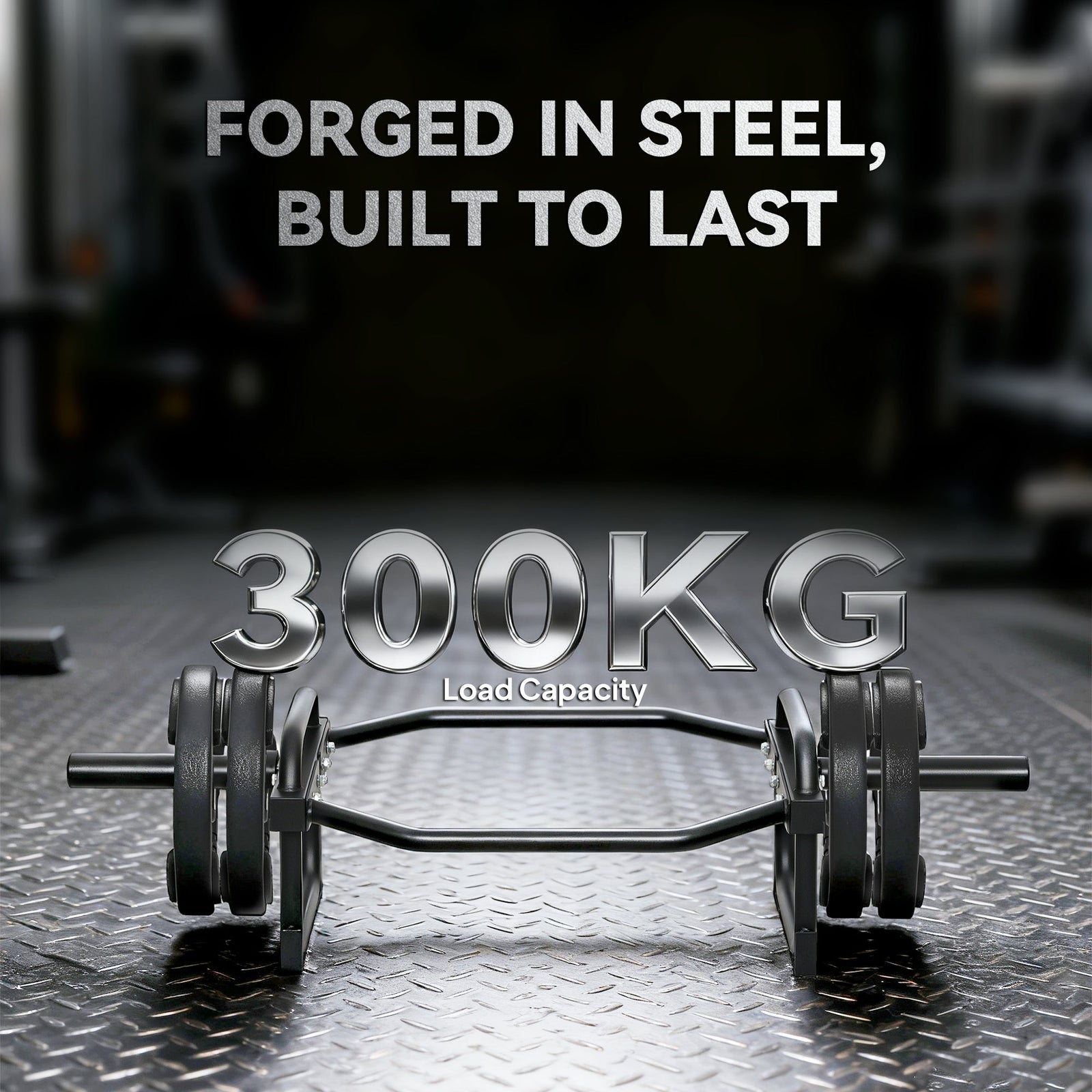 SPORTNOW Olympic Trap Bar, 2" Hex Barbell Bar with 300kg Capacity for Deadlifts, Shrugs, Squats and Farmer Walks