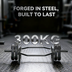 SPORTNOW Olympic Trap Bar, 2" Hex Barbell Bar with 300kg Capacity for Deadlifts, Shrugs, Squats and Farmer Walks