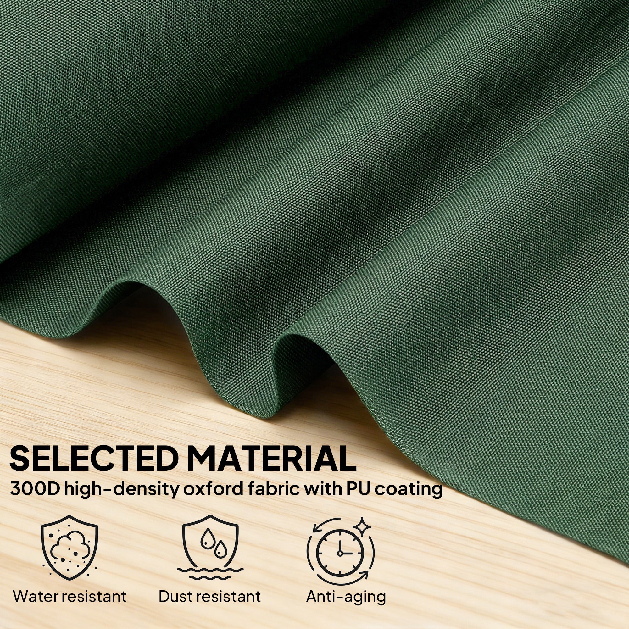 Outsunny 196 x 230 cm Hanging Egg Chair Protective Cover - Green