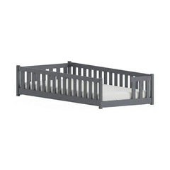 Wooden Single Bed Zoya in Graphite, image 8