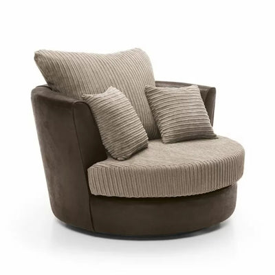 Samson Corded Fabric Swivel Chair