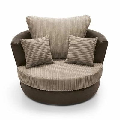 Samson Corded Fabric Swivel Chair