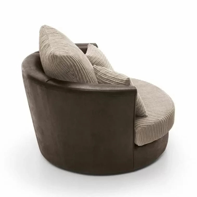 Samson Corded Fabric Swivel Chair