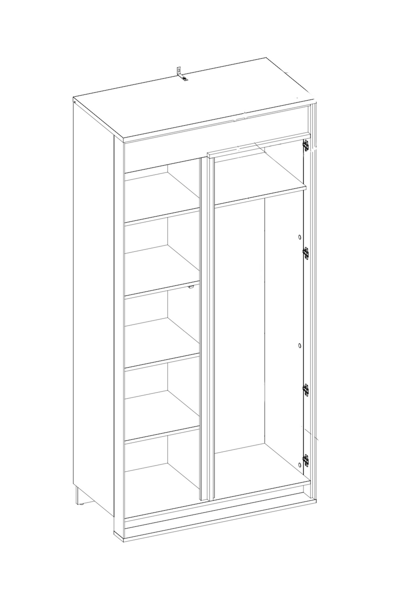 Quant QA-01 2 Door Wardrobe