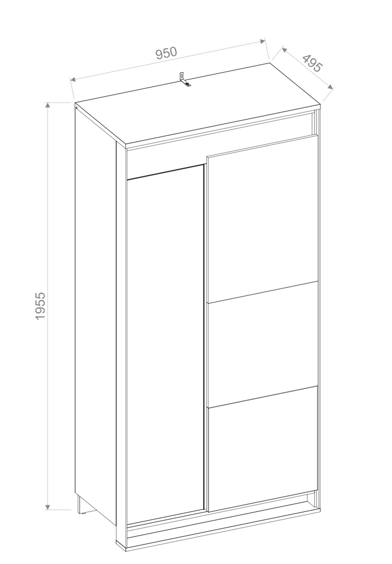 Quant QA-01 2 Door Wardrobe