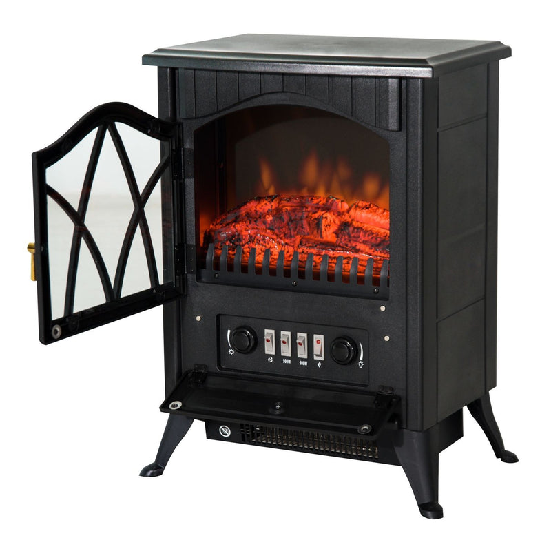 1.8KW Electric Log Flame Effect Fireplace