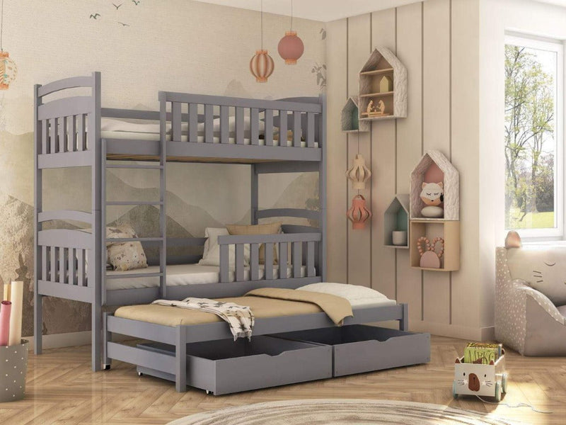 Viki Bunk Bed with Trundle and Storage