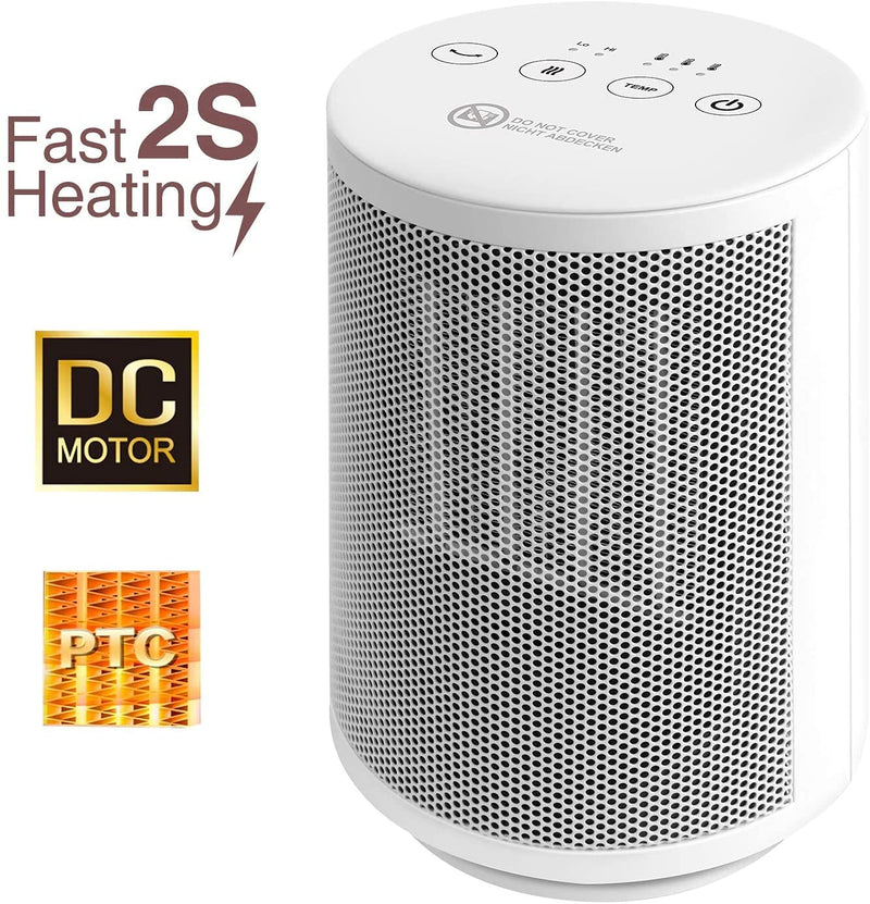 MYCARBON Heater Ceramic Space Heater Quiet 1500W Electric Fast Heating Thermostat Oscillating