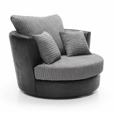 Samson Corded Fabric Swivel Chair