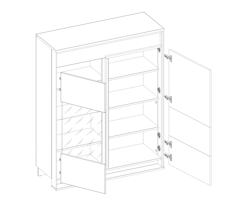 Quant QA-06 2 Door Display Cabinet