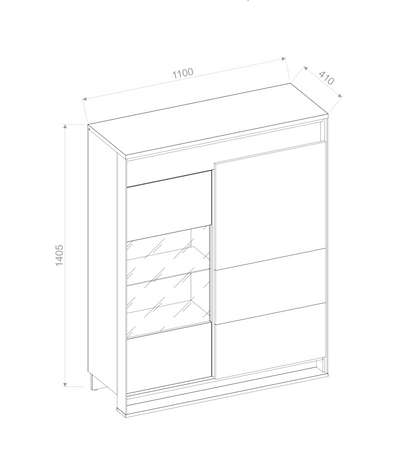 Quant QA-06 2 Door Display Cabinet