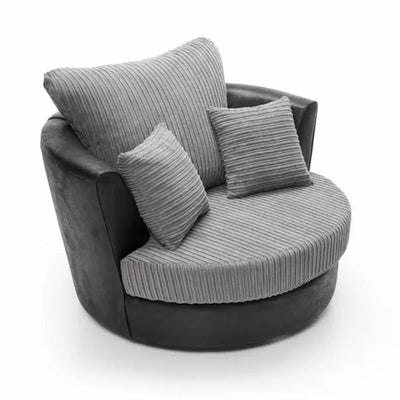 Samson Corded Fabric Swivel Chair