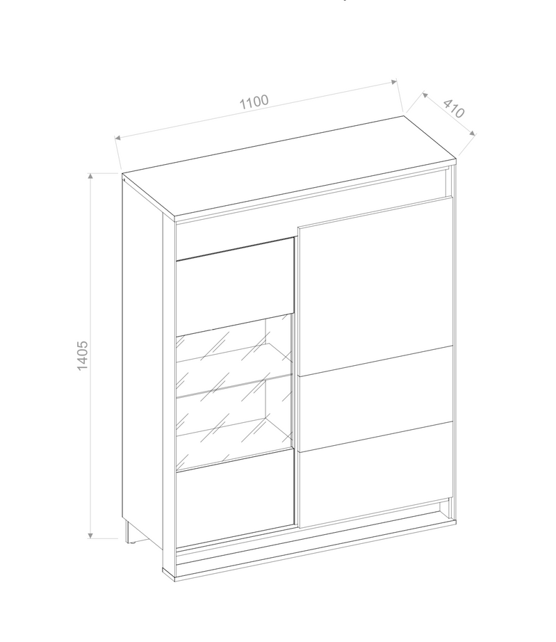 Quant QA-06 2 Door Display Cabinet