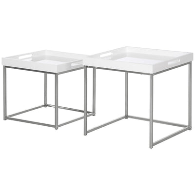 High Gloss Coffee Table Set 2, White