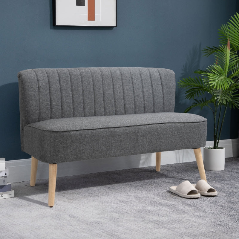 Modern Double Seat Sofa Loveseat Couch ,Grey