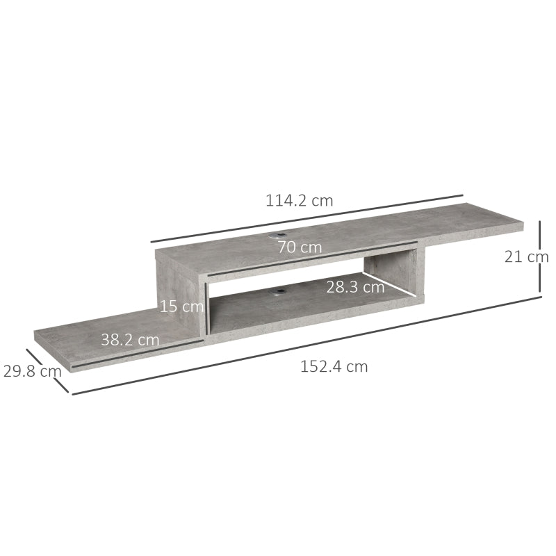 Floating TV Unit, Grey