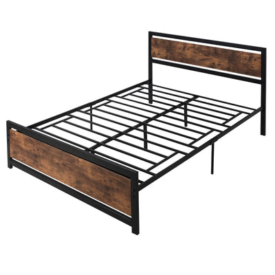 King Size Metal Bed Frame With Headboard And Footboard