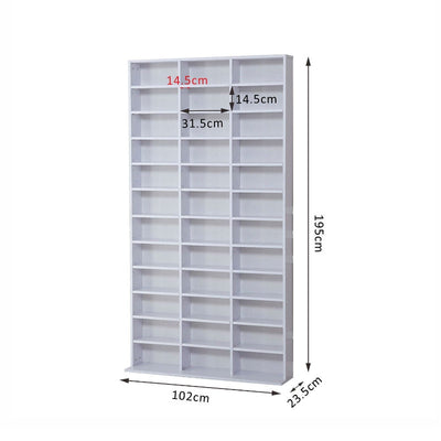 33 Adjustable Compartment Storage Unit - White