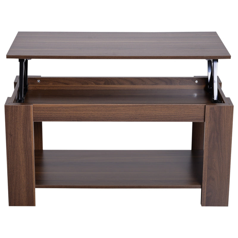 Modern Lift Up Top Coffee Table, 100W X 50D 50/63Hcm Cm - Natural Wood Grain Colour