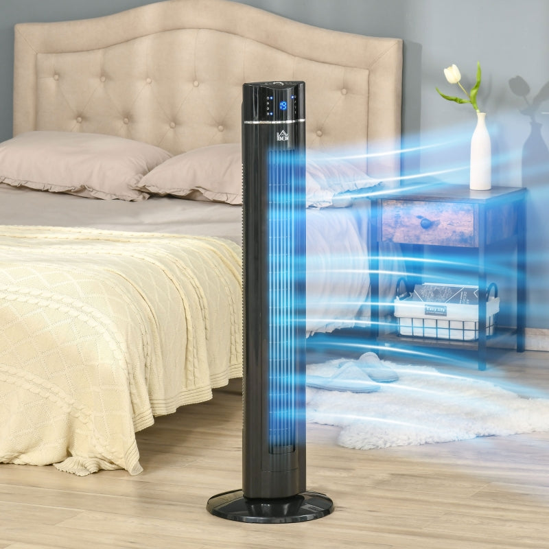 42 Anion Tower Fan Cooling For Bedroom , Black