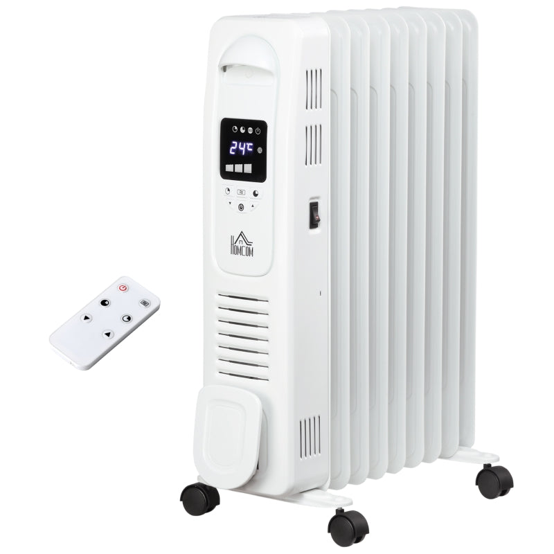 2180W Digital Oil Filled Radiator, White